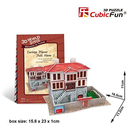 3D Puzzle Tarihi Türk Evi Maket (18 Parça)