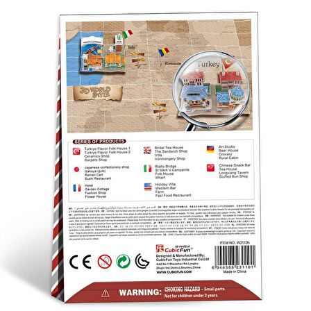 3D Puzzle Tarihi Türk Evi Maket (18 Parça)