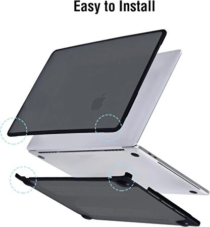 Piili Macbook Air 13'' M2 Hardshell Mat Kapak Titanyum