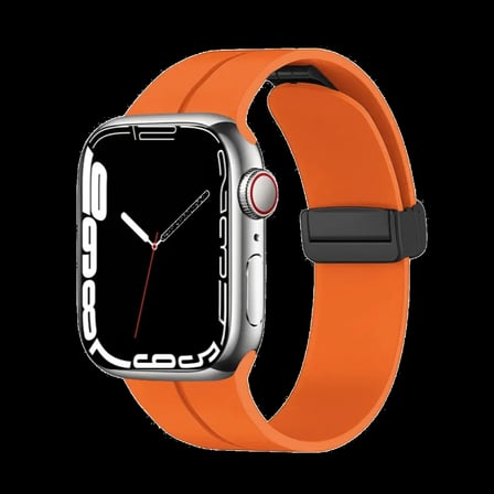 Piili Apple Watch 42-44-45-49 mm Rubber Kayış Turuncu