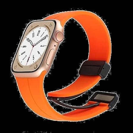 Piili Apple Watch 42-44-45-49 mm Rubber Kayış Turuncu