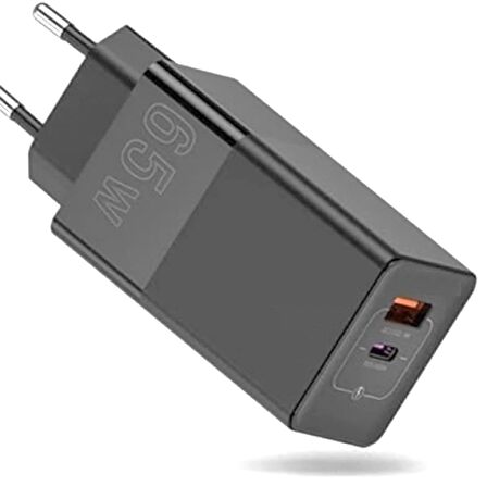 Piili 65w Pd Q3.0 Usb Adaptor Siyah