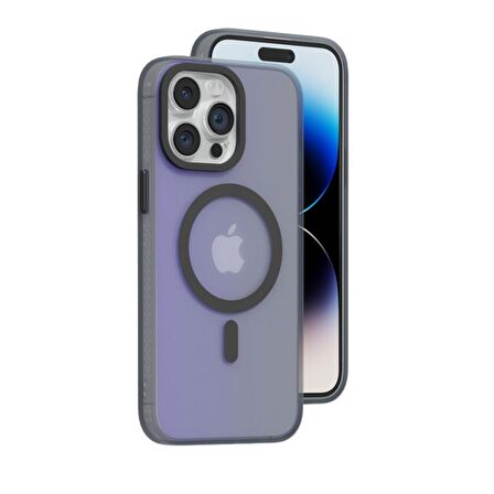 Piili İphone 15 Pro Max Neon MagSafe Kılıf Siyah