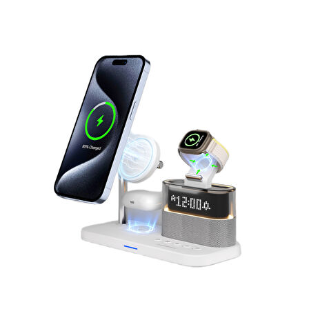  20W qi2 3 İn 1 Wi-Fi Şarj İstasyonu - Beyaz