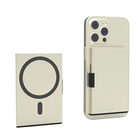 Piili Magsafe Wallet Metal Beyaz