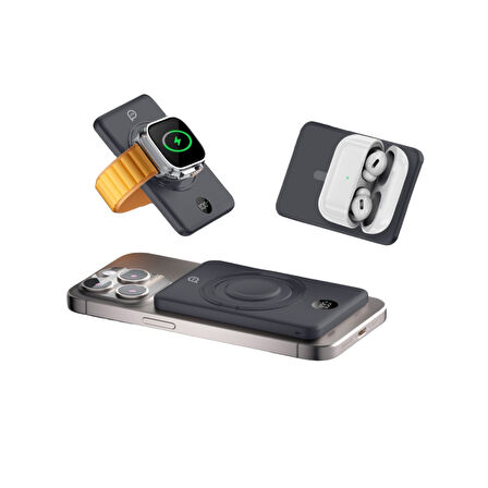 Mag Ring Stand 10.000 Mah P-Pb8 Powerbank Gri