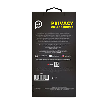 iPhone 17 Pro Max Privacy Ekran Koruyucu