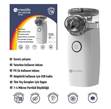 Mesilife NE-M01 Taşınabilir Mini Mesh Nebulizatör