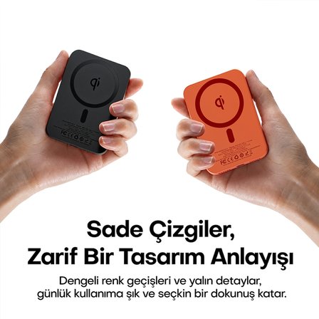 Hooma Magpulse 3 Slim 3000 mAh Powerbank Siyah (Hooma Türkiye Garantili)