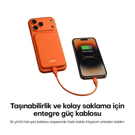 Hooma Magpulse 3 Slim 3000 mAh Powerbank Turuncu (Hooma Türkiye Garantili)