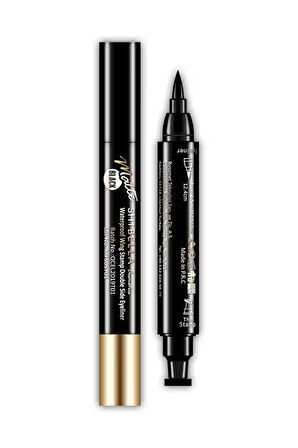 Shibella Cosmetics Suya Dayanıklı Çift Taraflı 24 Saat Damga Eyeliner - Ince Damga