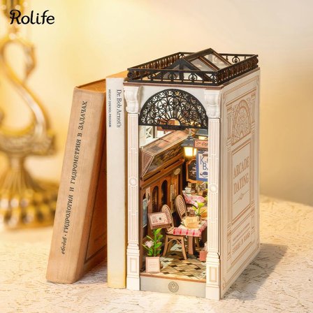 Rolife TGB10 Arcade Dating Kitap Köşesi Book Nook DIY Minyatür Maket Model Seti Mini Dollhouse 3D Model Kit Detaylı Dekoratif Hobi Seti 3D Puzzle Tiny House