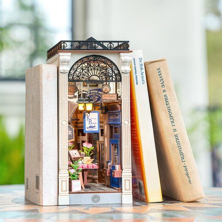 Rolife TGB10 Arcade Dating Kitap Köşesi Book Nook DIY Minyatür Maket Model Seti Mini Dollhouse 3D Model Kit Detaylı Dekoratif Hobi Seti 3D Puzzle Tiny House