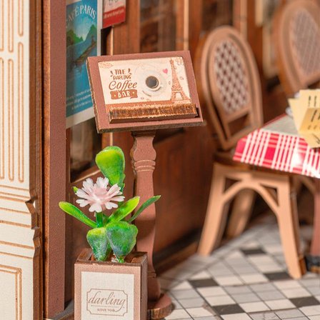 Rolife TGB10 Arcade Dating Kitap Köşesi Book Nook DIY Minyatür Maket Model Seti Mini Dollhouse 3D Model Kit Detaylı Dekoratif Hobi Seti 3D Puzzle Tiny House