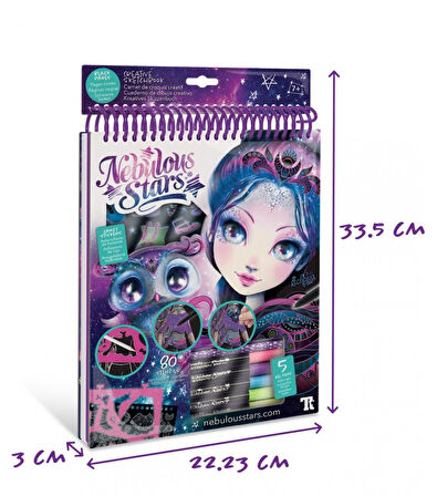 AKILLIELMA-TAROS NEBULOUS STARS-11121 CREATİVE SKETCHBOOK - ECLIPSÍA - ZENTANGLE BLACK PAGES