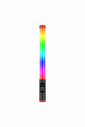 Fuchsia FM-128RGB OLED Ekran Göstergeli RGB Led Işıklı Su Geçirmez Aydınlatma Çubuğu