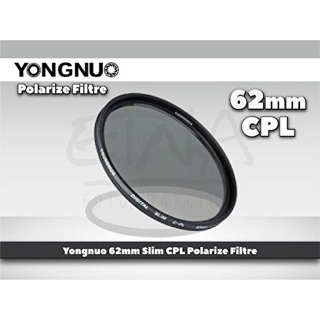 Yongnuo 62mm Slim CPL Polarize Filtre