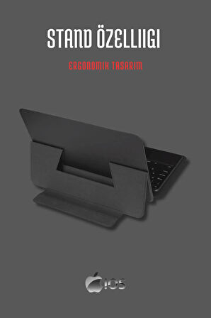 iPad 11. Nesil A16 2025 Uyumlu Touch Padli Bluetoothlu Klavyeli Standlı Fuchsia Tablet Kılıfı