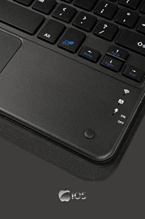 iPad 11. Nesil A16 2025 Uyumlu Touch Padli Bluetoothlu Klavyeli Standlı Fuchsia Tablet Kılıfı