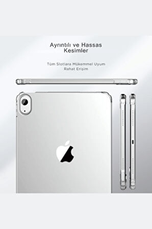 iPad 11. Nesil 2025 A16 Çip Uyumlu Fuchsia Şeffaf Koruyucu Silikon Kapak