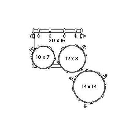 Mapex Saturn Akustik Davul 20+10+12+14F (SR504XRJ)
