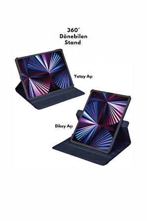iPad 11. Nesil 2025 A16 Uyumlu 360° Yatay Dikey Dönebilen Deri Tablet Kılıfı