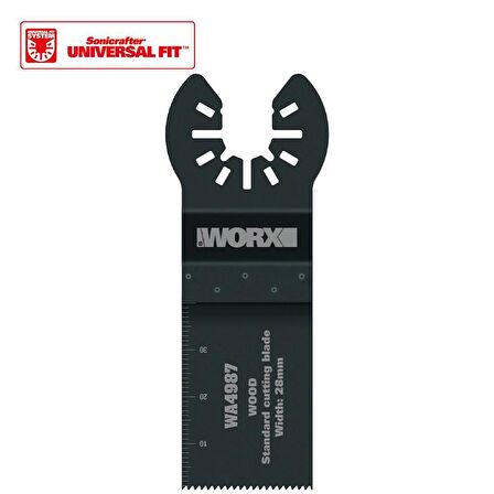 WORX WA4987 Çok Amaçlı Raspalama Makinası İçin 28x40mm Ahşap, Fiberglas, PVC Universal Kesme Bıçağı