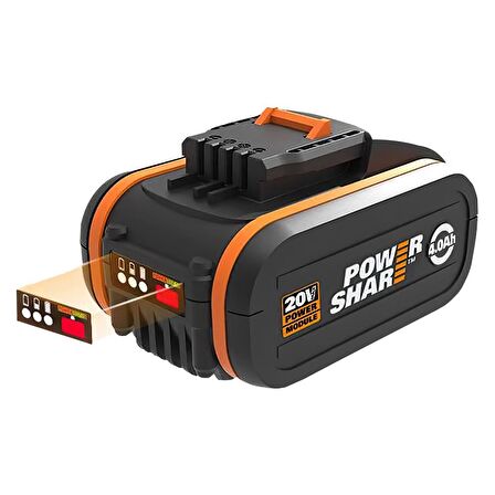 WORX WA3553 20Volt 4.0Ah. Li-ion PowerShare Yedek Akü