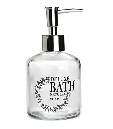 CAM SIVI SABUNLUK,LÜKS BANYO YAZILI 300ML 7,6X15,5CM