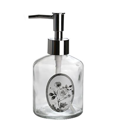 CAM SIVI SABUNLUK,GÜL DESEN 300ML 7,6X15,5CM