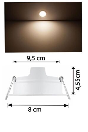 Philips Meson 3,5W Gömme Led Panel Günışığı 4000K Delik Çapı: 80 mm