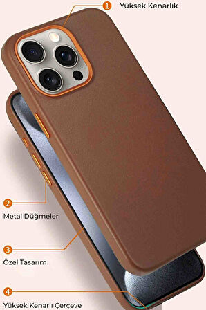 iPhone 16 Pro Uyumlu Fuchsia Dividing Manyetik Şarj Özellikli Kapak