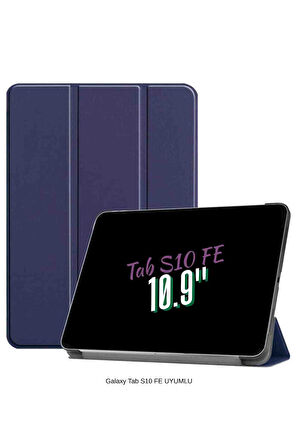 Galaxy Tab S10 FE Uyumlu 10.9" Katlanabilen Standlı Smart Cover Akıllı Tablet Kılıfı