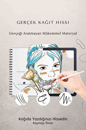 Galaxy Tab S10 FE Uyumlu 10.9" Gerçek Kağıt Hissi Parlama Önleyici Paper Like Ekran Koruyucu