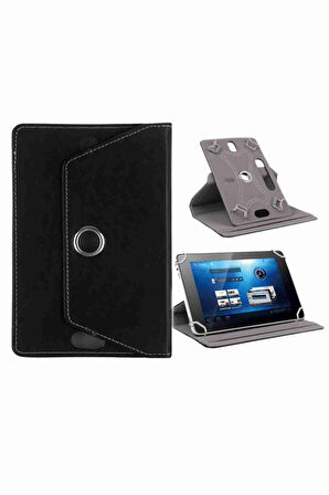 Smart Tab M8 Uyumlu 2ghz 2 32,8 1280x800 Ips 8" Standlı 360° Dönebilen Deri Tablet Kılıfı