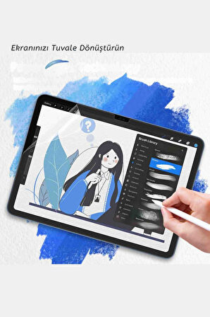 Galaxy Tab S10 FE Plus Uyumlu 13.1 inç Gerçek Kağıt Hissi Parlama Önleyici Paper Like Ekran Koruyucu