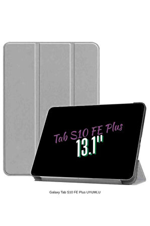 Galaxy Tab S10 FE Plus Uyumlu 13.1" Katlanabilen Standlı Smart Cover Akıllı Tablet Kılıfı
