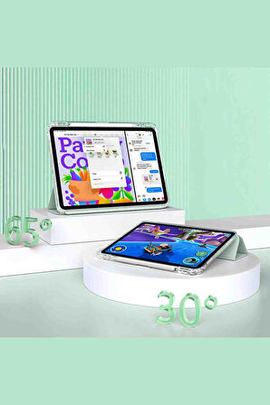 iPad 11. Nesil Uyumlu A16 2025 Airbagli Manyetik Ayrılabilen Fuchsia Sliding Tablet Kılıfı