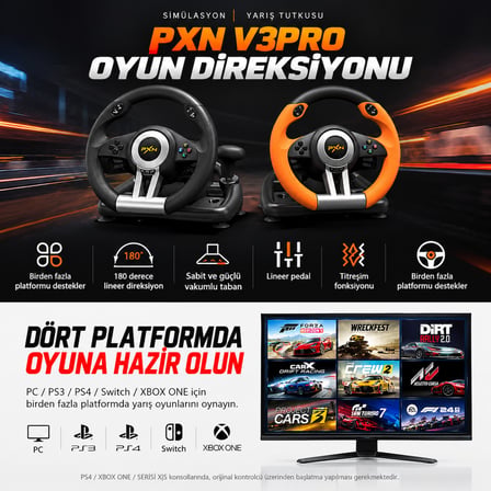  Pc Ps3 Ps4 Xbox One-series S/x Switch Uyumlu Direksiyon
