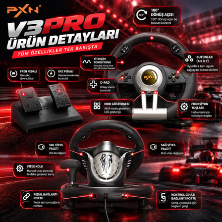  Pc Ps3 Ps4 Xbox One-series S/x Switch Uyumlu Direksiyon