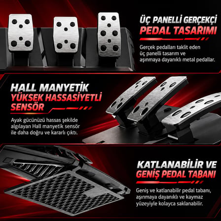 PXN V9 GEN2 PC-XBOX One/Series-PS4 Uyumlu Direksiyon Seti