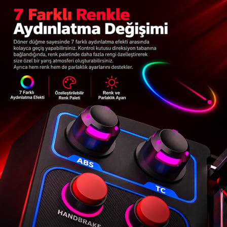 PXN CB1 Simülasyon Oyunlar için Çok İşlevli Kontrol Düğme Kutusu