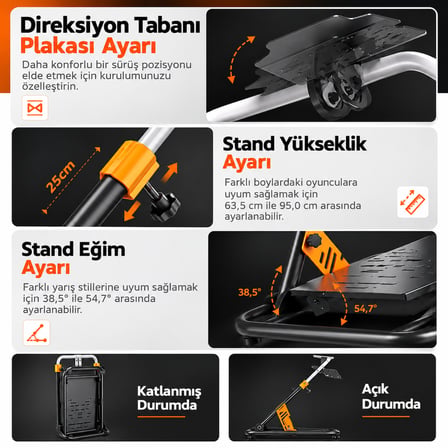 PXN A11 Katlanabilir Direksiyon Seti Standı
