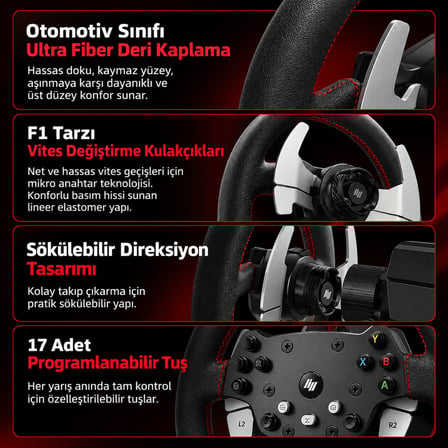 PXN V10 Pro Direksiyon Seti