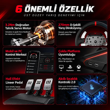 PXN V10 Pro Direksiyon Seti