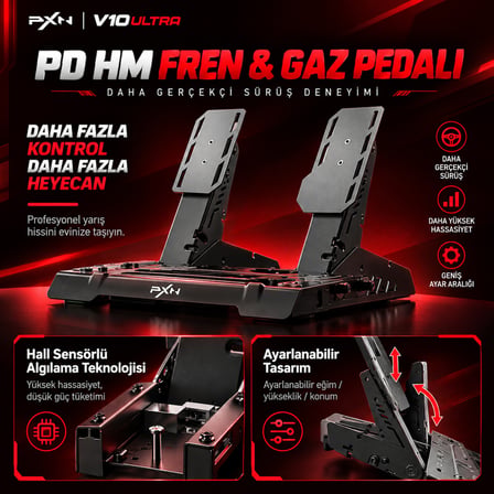 PXN V10 Ultra PC-XBOX One/Series-PS4 Uyumlu Direksiyon Seti