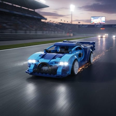 C51073W CADA BLUE RACE CAR 325 PARÇA BLOCK OYUNCAK