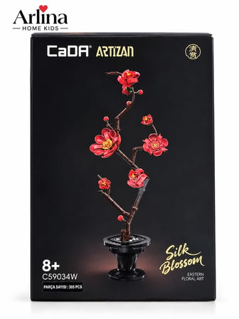 Arlina Home Kids Silk Blossom Yapı Oyuncakları 305 Parça Siyah Gri Kırmızı