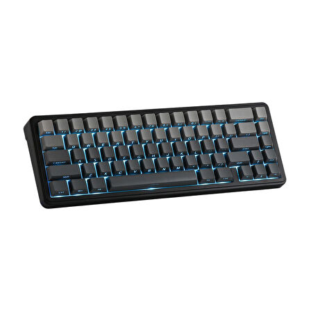 Aula F65 GrayWood V3 Switch Mekanik RGB TKL Makrolu Hot Swap Kablosuz Klavye Gri