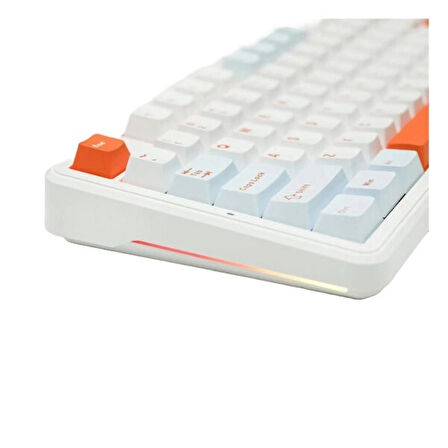 AULA F87 Pro White Blue LEOBOG Nimbus V3 Switch RGB Kablosuz Hotswap Mekanik Gaming Klavye